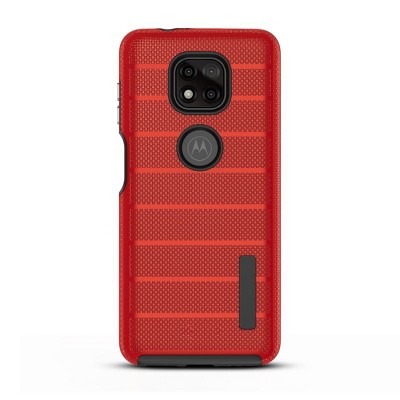 MyBat Fusion Protector Case Compatible With Motorola Moto G Power (2021) - Red Dots Textured / Black