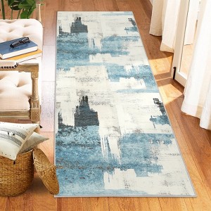 Modern Abstract Area Rugs with Non-Slip Backing | Machine Washable Low Pile Floor Carpets for Living Room, Bedroom, Dining Room, Kitchen & Office - 1 of 4