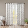 Sapphtopaz Curtains Fretwork Print Window Curtain Panel Privacy Assured with Light Filtering Grommet Top for Bedroom, Living Room - 3 of 4