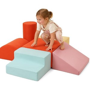 TackView Foam Climbing Blocks for Toddlers,Active Play Set for Climbing,Waterproof Toddler Climbing Toys,Easy to Clean,5PCS - 1 of 4