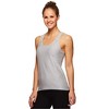 Reebok Womens Marled Jersey Racerback Tank Top, Grey, X-Large - 2 of 4