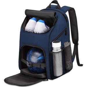 Bowling Ball Backpack Tote for Single Ball, with Padded Shoe Compartment , All-in-One Carrying Bag - 1 of 4