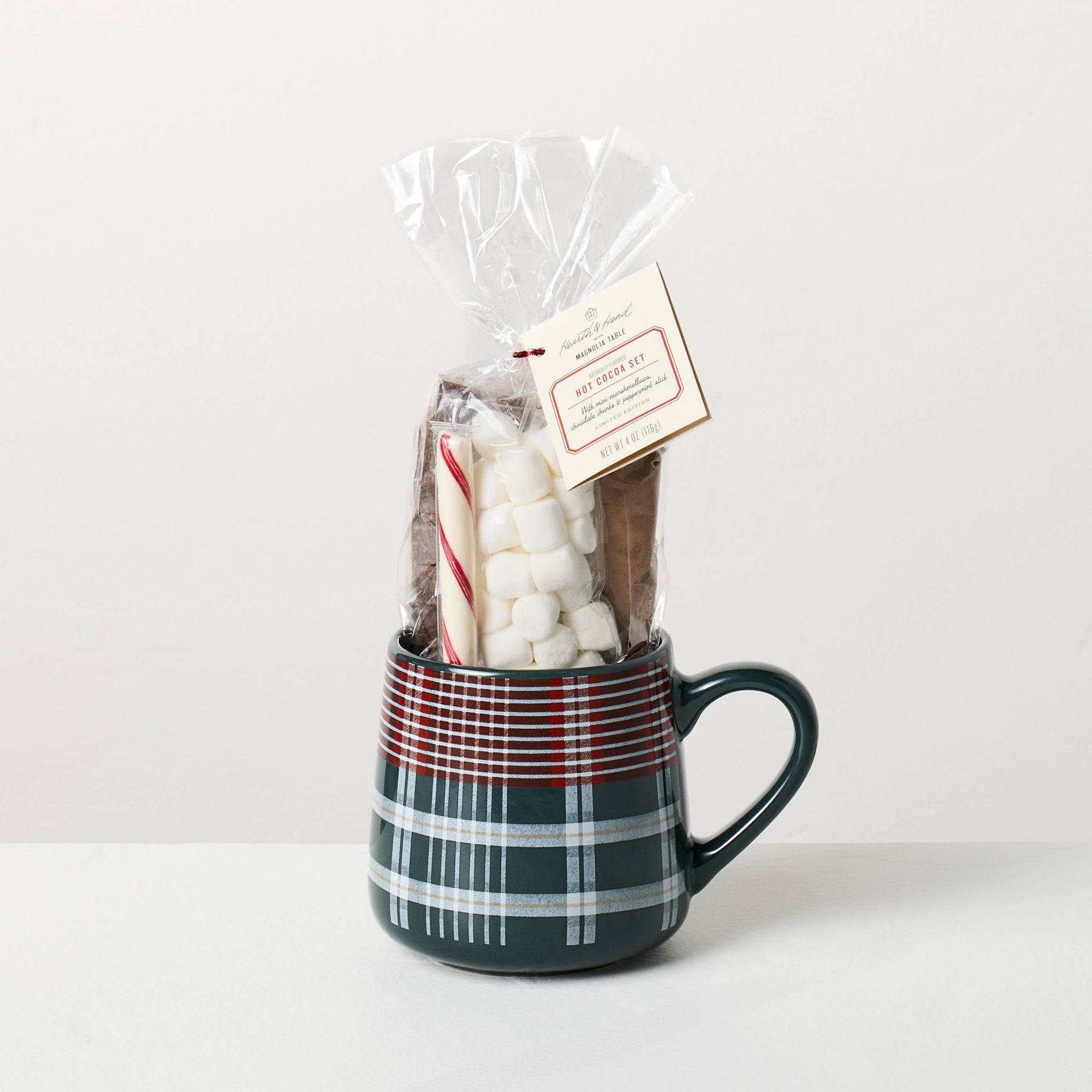 Christmas Hot Cocoa Mug with Peppermint Stick - 4.1 fl oz - Hearth & Hand™ with Magnolia Table