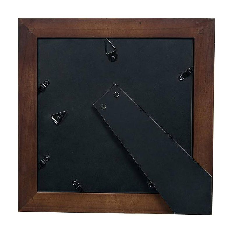 Gallery Solutions 8&#34;x8&#34; Flat Walnut Tabletop Wall Frame with Double White Mat 5&#34;x5&#34; Image, 4 of 5