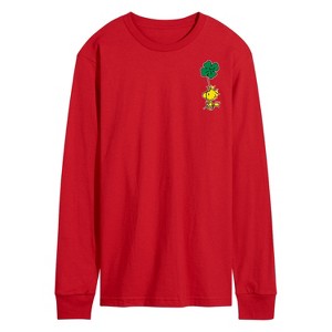 Men's - Peanuts - Woodstock Clover Long Sleeve Graphic T-Shirt - 1 of 4