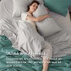 100% Cotton Percale Sheets,Sheet Set with Deep Pocket Up to 16 Inches, Breathable & Crirsp Soft, Bedsheet & Pillowcase Sets, 4 Pieces - 3 of 4