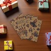 Unique Bargains Gift Wrap Paper Christmas Yellow Kraft 27.56"x19.69" 5Pcs - 2 of 4