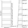 Bookcase, White Bookcase Storage Shelves,Industrial Modern Bookshelves, Small Desk Organizer - 2 of 4