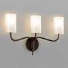 Troy Lighting Juniper 3 - Light Vanity in  Textured Gold Leaf Opal White Shade - 2 of 3