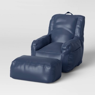 Sensory Friendly Chair with Ottoman Navy - Pillowfort™