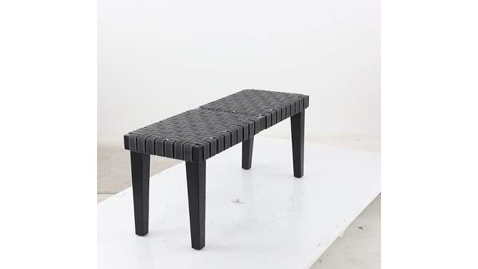 Rustic Birch Bench Black - Olivia &#38; May, 2 of 7, play video
