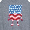 Women's - SpongeBob SquarePants - Silhouette Stars Stripes Graphic Racerback Tank - 2 of 4