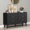 Belord 6 Drawer Double Dresser for Bedroom, Modern Wooden Dresser Chest with Golden Handles for Living Room and Entryway - 3 of 4