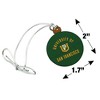 University of San Francisco Dons Logo Mini Small Tiny Wood Christmas Tree Holiday Ornament - 4 of 4