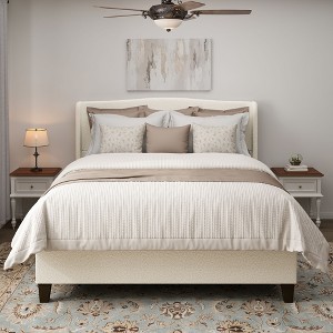 NicBex All Size High Back Wooden Bed Frame with Teddy Upholstered Headboard & Footboard,Modern Platform Bed,No Box Spring Needed - 1 of 4
