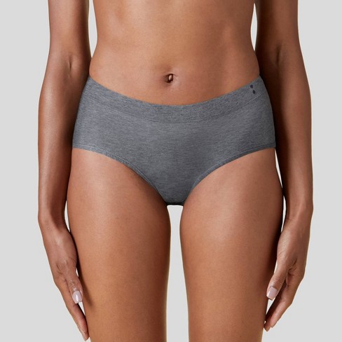 Thinx For All Women's Moderate Absorbency Brief Period Underwear - Gray L :  Target