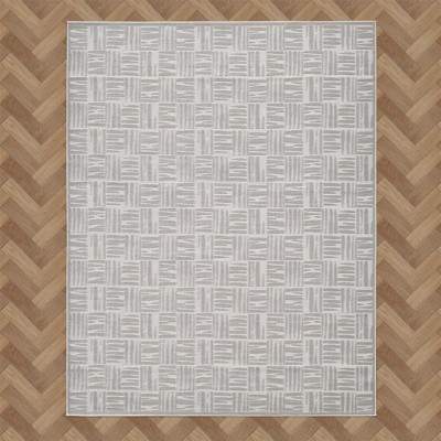Maxax Non-Slip Turkish Unfaded High-Low Indoor/Outdoor Area Rug For Patios, Deck, Porch Or Entryway