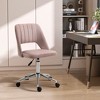 NicBex Modern Mid Back Adjustable Height Swivel Home Office Chair with Hollow Back Design for Work Study Vanity - 2 of 4