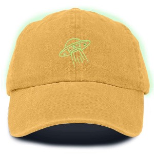 Dalix UFO Embroidered Alien Dad Hat Cotton Baseball Cap Adjustable Mens - 1 of 4