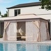 YARDGRACE Semi-Permanent Patio Gazebo 10'x13' with Expansion Bolts, Outdoor Heavy Duty Party Tent with Double Roofs - 2 of 4