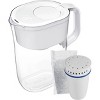Brita 10-Cup Tahoe Water Pitcher Dispenser with Refillable Water Filter - White: Filters Chlorine - 2 of 4