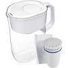 Brita Refillable Product Solutions 10-Cup Tahoe Water Pitcher Dispenser with Refillable Water Filter - White: Filters Chlorine & Lead - image 2 of 4