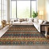 Area Rug Washable Low Pile Geometric Printed Floor Cover Non Slip Distressed Indoor Throw Rug Foldable Soft Ultra Thin Farmhouse Carpet - 2 of 4