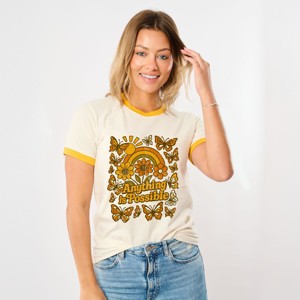 Simply Sage Market Anything Is Possible Daisies Ringer Tee - 1 of 4