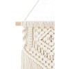 Aoibox 2-Piece Macrame Wall Hanging Set, Woven Tapestry Art for Boho Home Decor, Nursery, Party, 16.5"L x 10"W & 17.5"L x 10"W - 4 of 4