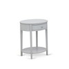 East West Furniture,Mid Century Nightstand with 1 Mid Century Modern Drawer, Stable and Sturdy Constructed - Urban Gray Finish - 2 of 4