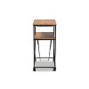 Dania Antique Vintage Industrial Metal and Wood Mobile Wine Bar Cart Black/Walnut - Baxton Studio - 3 of 4