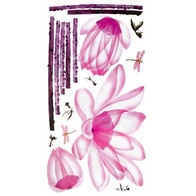 Slickblue Lily Blossom Wall Art Decals – Decorative Vinyl Stickers for Living Room, Bedroom & Smooth Surfaces