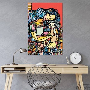 iCanvas Mother and Child by Ninhol Canvas Print Wall Art - 1 of 3