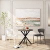 31.5'' Round Dining Table, Modern Leisure Table With Removable Tabletop And Metal Cross Legs For Living Room - 3 of 4