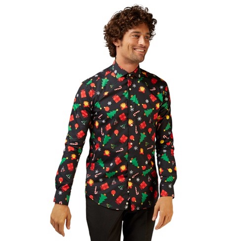 long sleeve mens christmas shirts