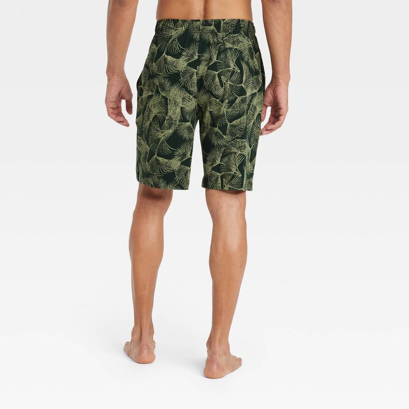 Men&#39;s 9&#34; Tropical Knit Pajama Shorts - Goodfellow &#38; Co&#8482; Forest Green, 2 of 3