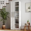 Farmhouse Pantry Cabinet with 5-Tier Pull-Out Shelves & Glass Doors, Multi-Functional Storage for Kitchen, Bar, Dining Room - 3 of 4