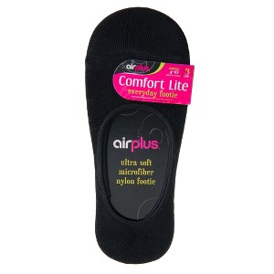 Airplus Active No Show Socks, Assorted Bright Colors, Women's Shoe Size 5-10, 3 Pair - 1 of 2