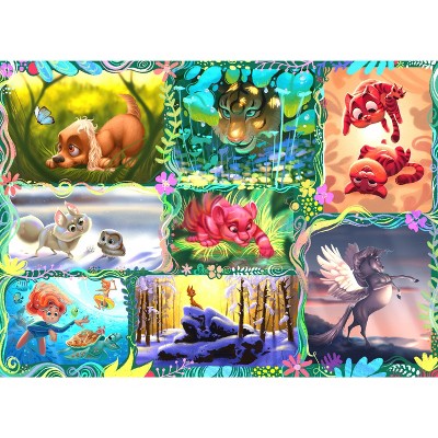 Brain Tree - Cute Animals 1000 Piece Puzzles for Adults-Jigsaw Puzzles-With 4 Puzzle Sorting Trays- Random Cut - 27.5"Lx19.5"W