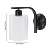 YIYIBYUS 1 Light Black Modern Wall Sconce with Glass Shade for Bedroom - 4 of 4