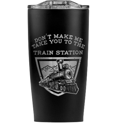 Yellowstone Train Station Ride Steel Tumbler 20oz Coffee Travel Mug