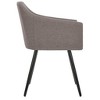 vidaXL Dining Chairs 4 pcs Taupe Fabric - 4 of 4