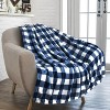 Lomsoe Black and Red Buffalo Plaid Flannel Throw Blanket for Couch, Soft Checkered Flannel Blanket for Sofa, Plaid Christmas Couch Throw Bed. - 2 of 4