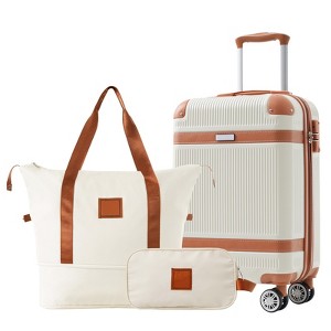 Whisen 20in 3-Piece Hardshell Carry-On Luggage Set with Double Spinner Wheels & TSA Lock for Men & Women - 1 of 4