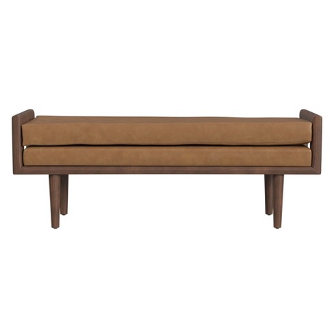 Target cheap leather bench