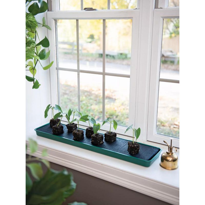 Gardener's Supply Company Self-Watering Windowsill Tray | Self-Wicking Humidity Tray Keeps Indoor Houseplants Hydrated | Fits Most Windowsills - Green, 1 of 6