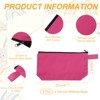 Unique Bargains Canvas Plain Zipper Toiletry Makeup Organizing Bags 8 Pcs - 2 of 4
