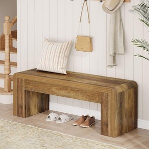 Tribesigns Entryway Bench, 47" Wood Shoe Bench with Thickened 5.9" Frame, End of Bed Bench for Bedroom, Hallway, Living Room, Easy Assembly - 1 of 4