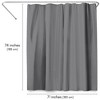 Americanflat 71x74 Solid Grey Shower Curtain - 100% Polyester Shower Curtain - Water-Resistant Curtain with Metal Grommets and 12 Curtain Rings - image 2 of 4