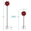 Cyan Oasis 70-Inch Crimson Petal Wind Spinner - 4 of 4